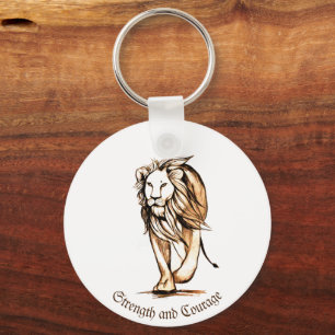 Strength and Courage Key Ring