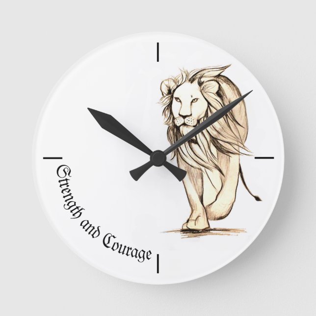Strength and Courage Round Clock (Front)