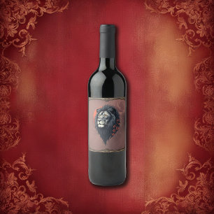 Strength and delicacy united, a black lion wine label