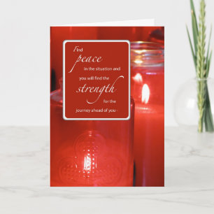 Strength and Encouragement Catholic Candles Card