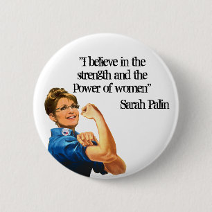 Strength and Power of Women Button