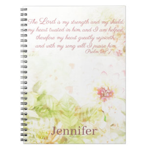 Strength and shield personalised notebook
