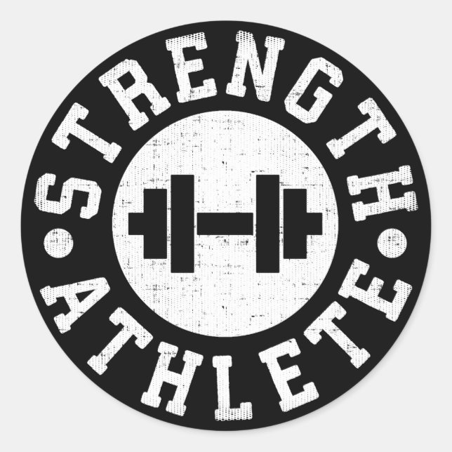 Strength Athlete Classic Round Sticker (Front)