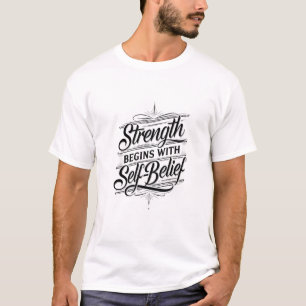 Strength Begins With Self-Belief – Empowering Quot T-Shirt