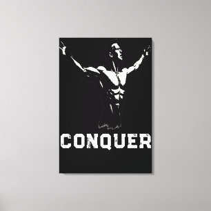 Strength Canvas Black Print Motivational Gym 