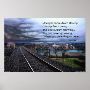 Strength comes from striving...Motivational poster