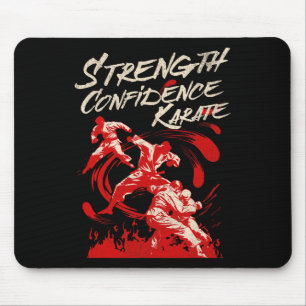 Strength Confidence Karate Fighting Spirit Martial Mouse Mat