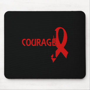 Strength Courage Faith Blood Cancer Heart Disease  Mouse Mat