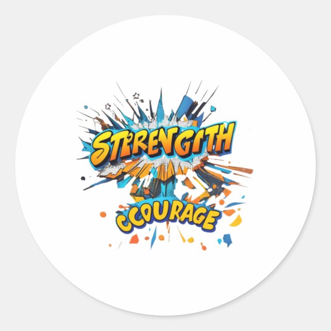 Strength Courage Sticker  (Front)