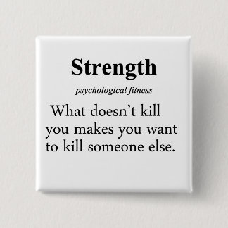 Strength Definition 15 Cm Square Badge