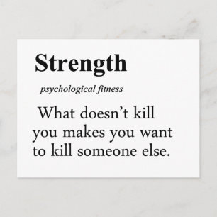 Strength Definition Postcard