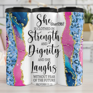Strength Dignity Fearless Future Thermal Tumbler