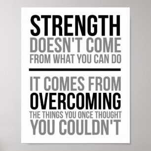 Strength Doesn't Come From What You Can Do Poster