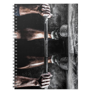 Strength Fitness Weightlifting Barbell Gym Notebook