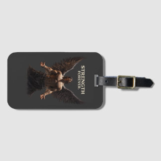 Strength Forever Dark Angel Design – Motivational Luggage Tag