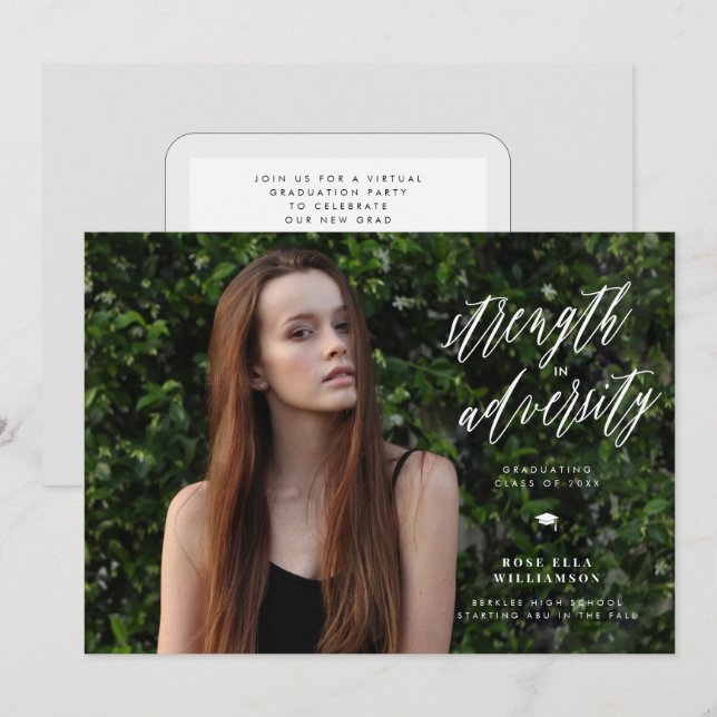 Strength in Adversity Graduation Invitation (Front/Back)