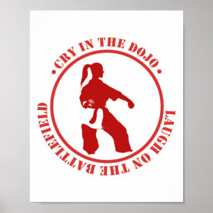 Strength in Serenity: Karate Motivation Poster
