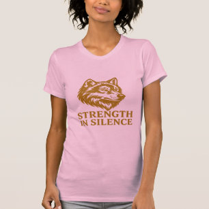 Strength in Silence Wolf T-Shirt - Motivational