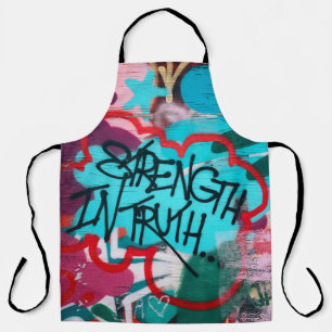 Strength In Truth graffiti Apron