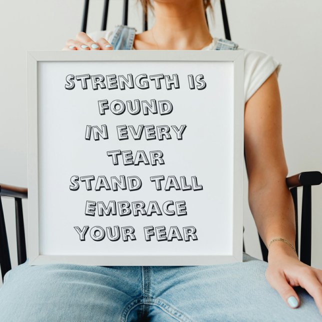 Strength inspirational mini poem poster (Creator Uploaded)
