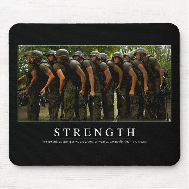 Strength: Inspirational Quote Mouse Mat (Front)
