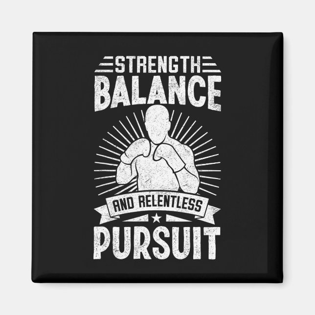 Strength Lance And Relentless Pursuit Karate Fight Magnet (Front)