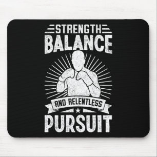 Strength Lance And Relentless Pursuit Karate Fight Mouse Mat