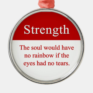Strength leads to triumph metal tree decoration