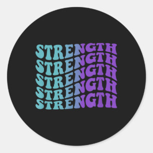 Strength, Mental Health Awareness Classic Round Sticker