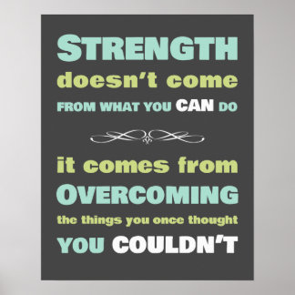 Strength Motivational Quote Poster