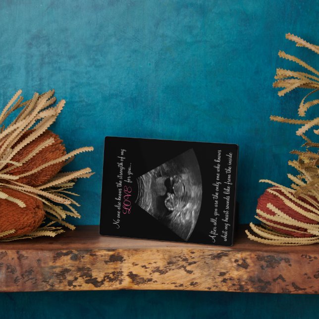 Strength Of A Mother's Love Sonogram Keepsake Plaque (Side)