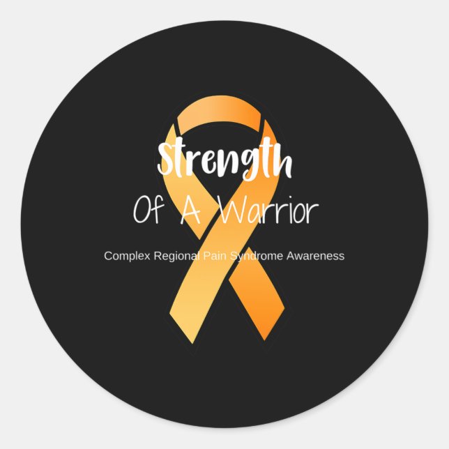 Strength Of A Warrior Crps Awareness  Classic Round Sticker (Front)