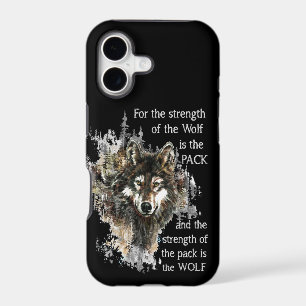 Strength of Wolf is Pack Family Quote Customise