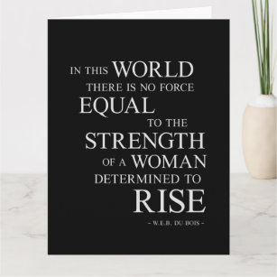 Strength Of Woman Inspirational Motivational Quote Card