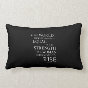 Strength Of Woman Inspirational Motivational Quote Lumbar Cushion