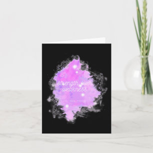 Strength Over Weakness Galaxy - Heart Disease Awar Card