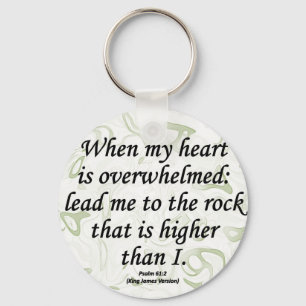 Strength Psalm 61-2 Key Ring