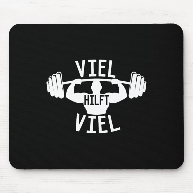 Strength Sports viel Hilft Viel' Saying Workout Fi Mouse Mat (Front)