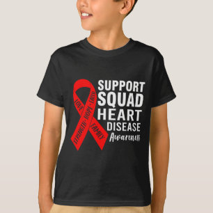 Strength Support Squad Heart Disease Awareness Red T-Shirt