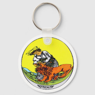 Strength Tarot Card Key Ring