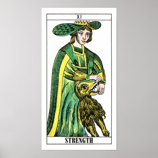 Strength Tarot Card Poster (Front)