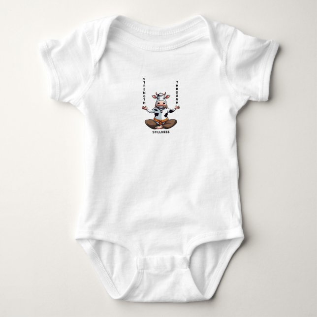 Strength Through Stillness Baby Bodysuit (Front)