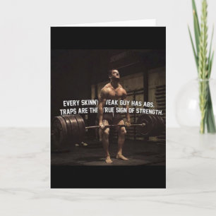 Strength Training Motivation - Traps - Workout Card