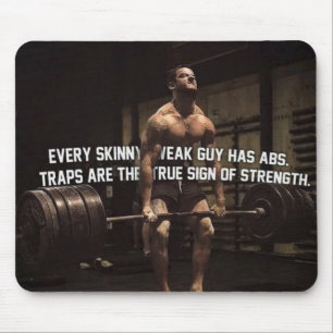 Strength Training Motivation - Traps - Workout Mouse Mat