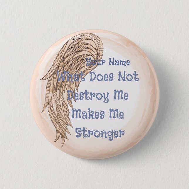 Strength Wing 6 Cm Round Badge (Front)