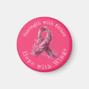 Strength with Grace – Breast Cancer Awareness  Magnet