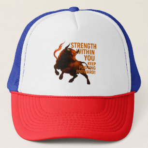 STRENGTH WITHIN YOU KEEP PUSHING FORWARD TRUCKER HAT