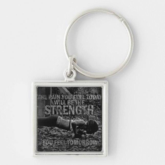 STRENGTH - Women's Workout Motivational Key Ring (Front)