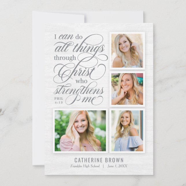 Strengthened Graduation Announcement Invitation (Front)