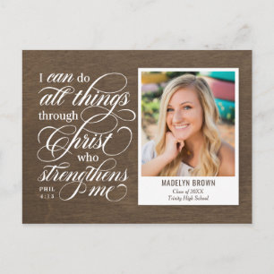 Strengthened Graduation Announcement Postcard
